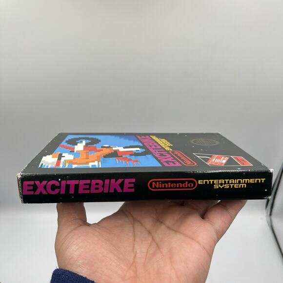 Excitebike Nintendo NES 1985 CIB Black Box Circle Seal Cleaned & Tested - Picture 13 of 14